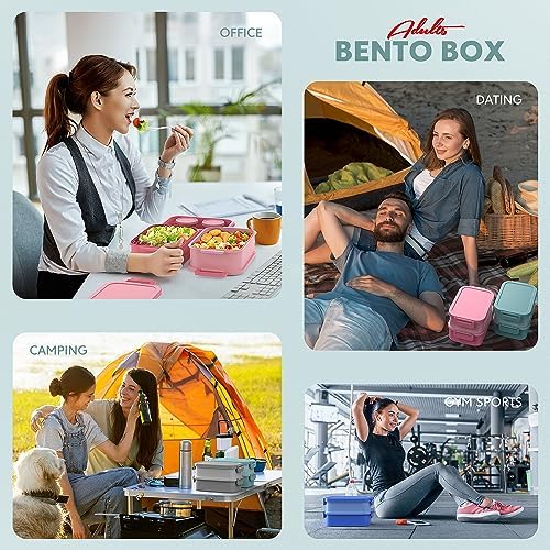 Jelife Bento Box Adult Lunch Box, 72oz Stackable Bento Lunch Box for