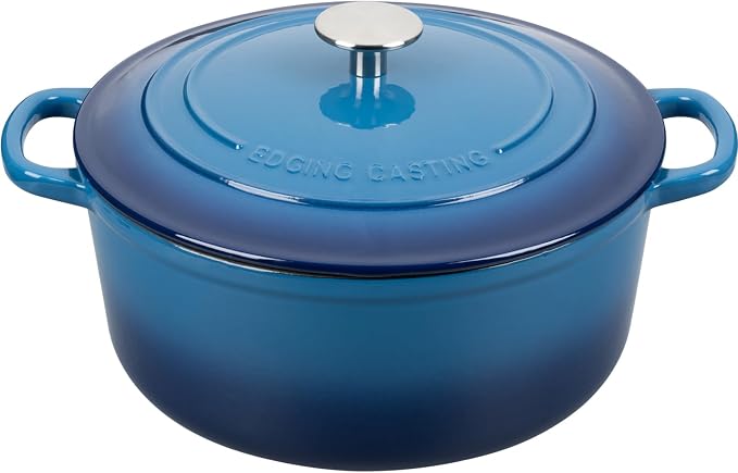 EDGING CASTING Enameled Cast Iron Dutch Oven Pot by EDGINGCOOKWARE