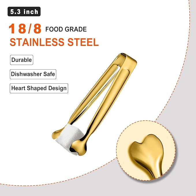 Serving Tongs, Anytrp 12-Packs Stainless Steel Sugar Tongs, 5.3inch Small Tong - Image 3
