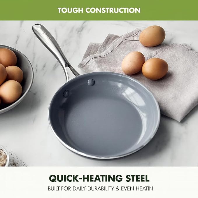 GreenPan Swift Healthy Ceramic Nonstick, Stainless Steel Handle, Dishwasher Safe - Image 3