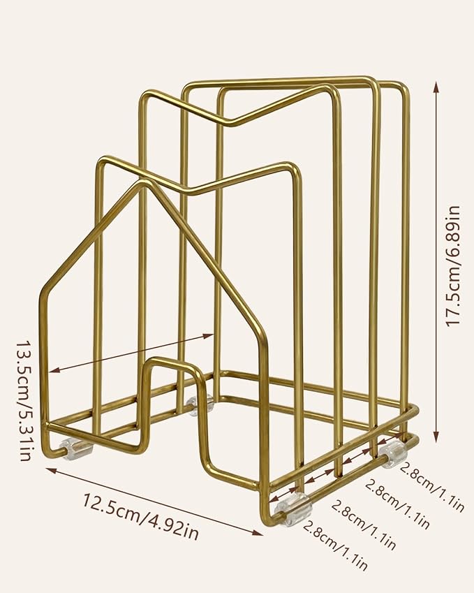 2 Pack Pot Lid Organizer Cutting Board Holder Inside Cabinet 304 Stainless - Image 7
