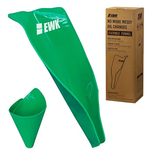 EWK Flexible Oil Funnel, Spill-Free, Reusable Moldable Funnel by EWKTool