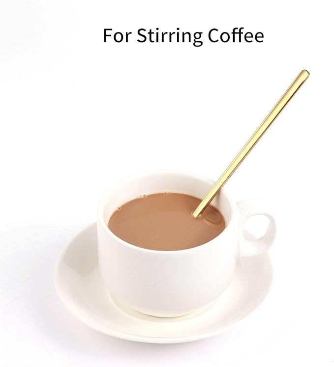 4 PCS 6.7 Inches Coffee/ Tea Spoons Long Handle, Ice Tea, Espresso Stainless - Image 3