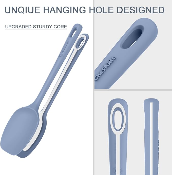 ChefAide 5 Pieces Silicone Spatula Set, Food Grade Rubber Spatula, Upgrade - Image 3