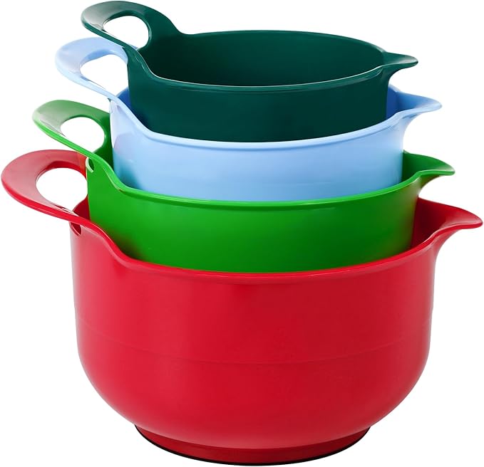 BoxedHome 4 Pack Nesting Mixing Bowl Christmas Set by BoxedHomeProducts