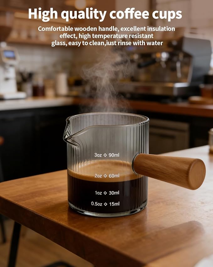 Espresso Measuring Cup 3 Oz, Espresso Glass Cups - Image 3