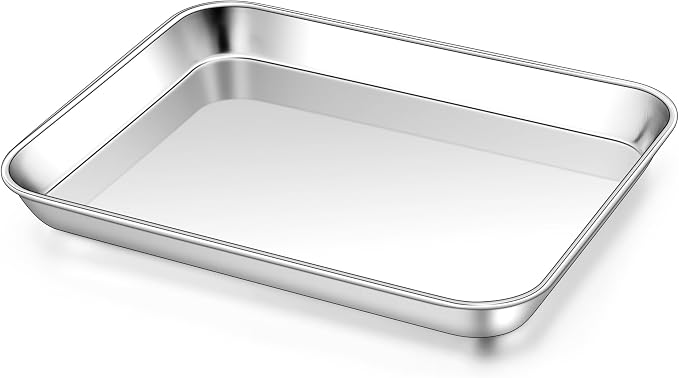 Homikit 1 Pack Baking Sheet, 9 x 7 Inches Stainless Steel Cookie Tray by Homikit