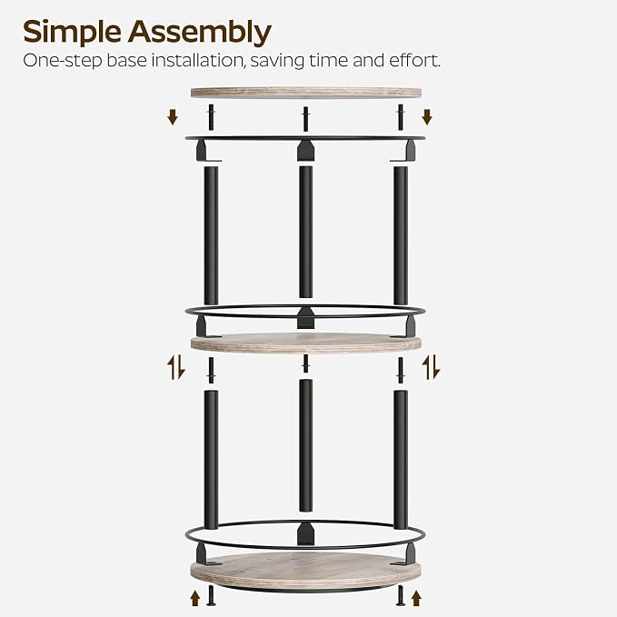 YATINEY 3-Tier Lazy Susan Organizer, Rotating Spice Rack, Spinning Organizer - Image 5