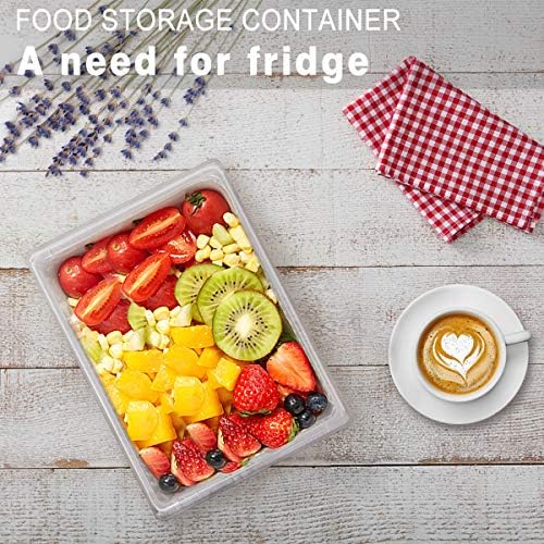 3 Pack 2.5L Fruit Storage Containers for Fridge with Water Drain Trays