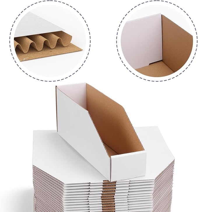 EXYGLO Cardboard Storage Bins 35 Pack, Corrugated Organizer Bins - Image 3