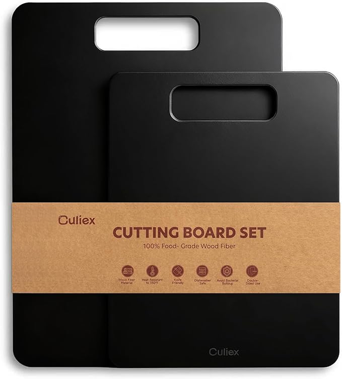 Wood Fiber Cutting Board Set of 2, Dishwasher Safe, Non-Toxic Cutting Board by Culiex