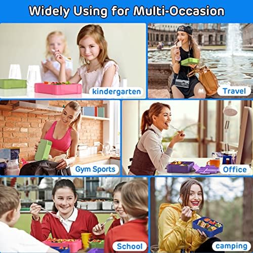 Jelife Bento Lunch Box for Kids - 1450ml Leakproof Kids Bento Box