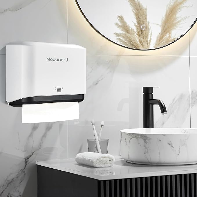 Wall Mount Paper Towel Dispenser, Adhesive No-Drill or Screw Install, Holds 200 - Image 2