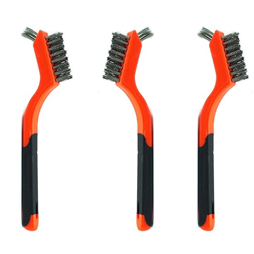 3pcs Small Stainless Steel Little Wire Brushes Set by XDMTWLKJ