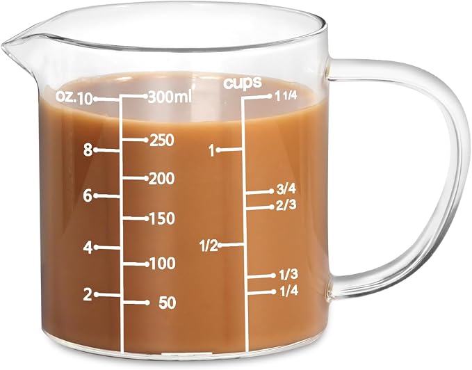 77L Glass Measuring Cup, High Borosilicate Glass Beaker by 77L