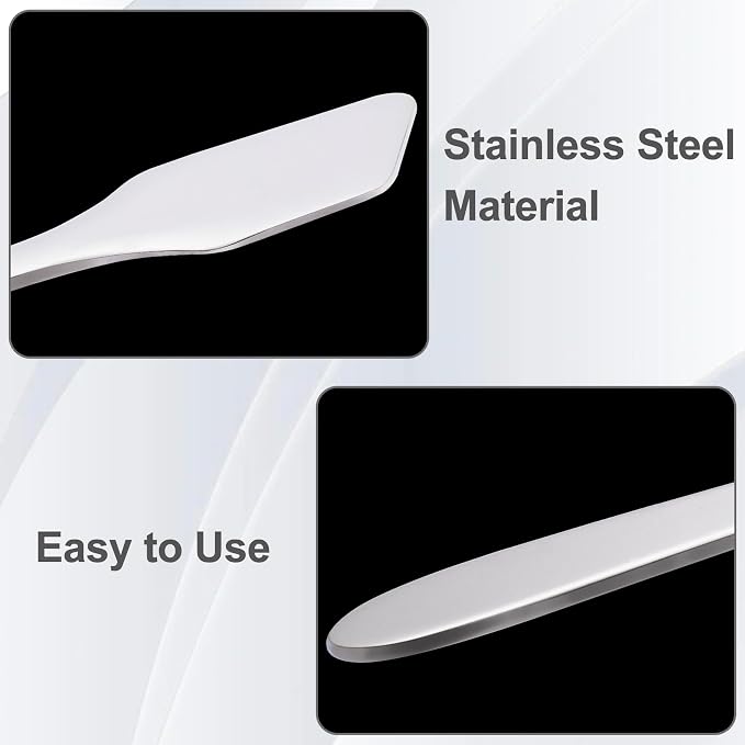 Pndeyo 3pcs Mini Stainless Steel Makeup Spatula, Reusable Cosmetic Cream - Image 3