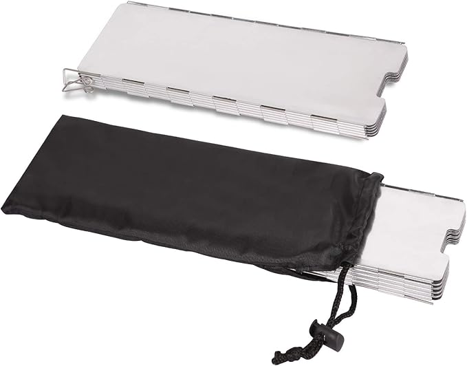 REDCAMP Folding Outdoor Stove Windscreen, Lightweight Butane Burner Windshield - Image 3
