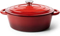 Oval Dutch Oven for Bread Baking, 4.5 Quart Non Stick Enameled Cast Iron Dutch by Kerilyn