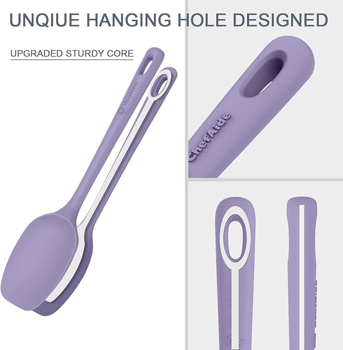 ChefAide 5 Pieces Silicone Spatula Set, Food Grade Rubber Spatula, Upgrade - Image 3