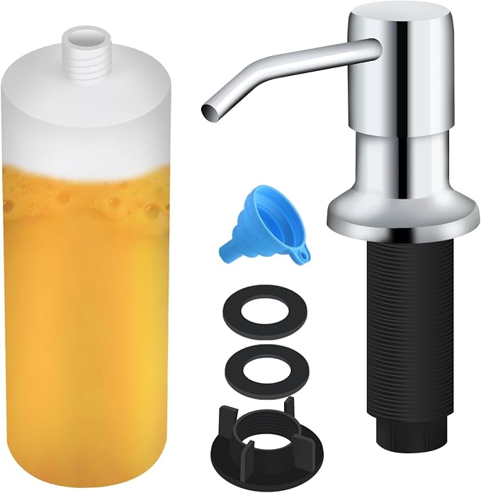 Soap Dispenser for Kitchen Sink, Built in Sink Soap Dispenser Lotion Dispenser by NVMTUUO