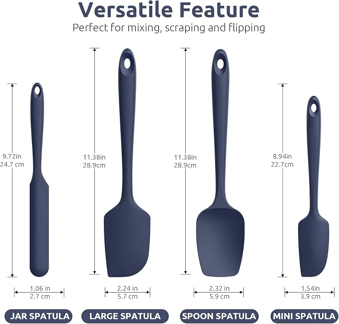 Heat Resistant Silicone Spatula Set: U-Taste 600ºF High Temp Seamless Food - Image 2