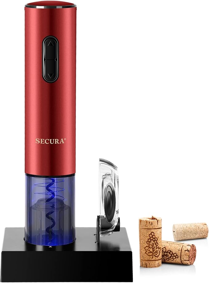 Secura Electric Wine Opener, Automatic Electric Wine Bottle Corkscrew Opener by Secura