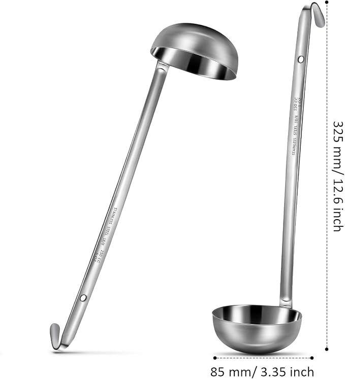 meekoo Stainless Steel Ladle Soup Handle Ladle - Image 4