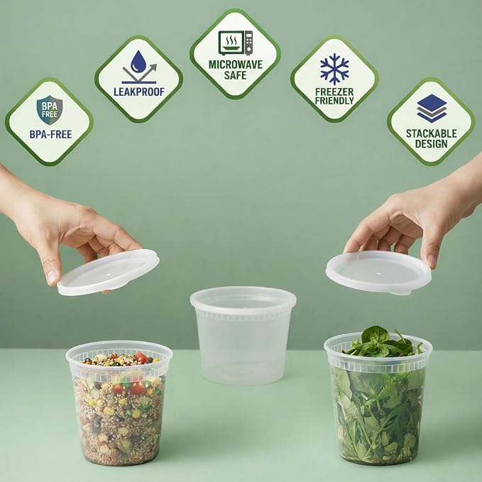 JoyServe 144 Sets Deli Containers - Image 3