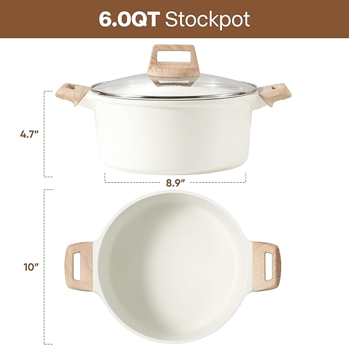 CAROTE 6 Qt Nonstick Stock Pot - Image 2