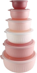 COOK WITH COLOR Prep Bowls with Lids- Wide and Deep Nesting Plastic Small by CookwithColor