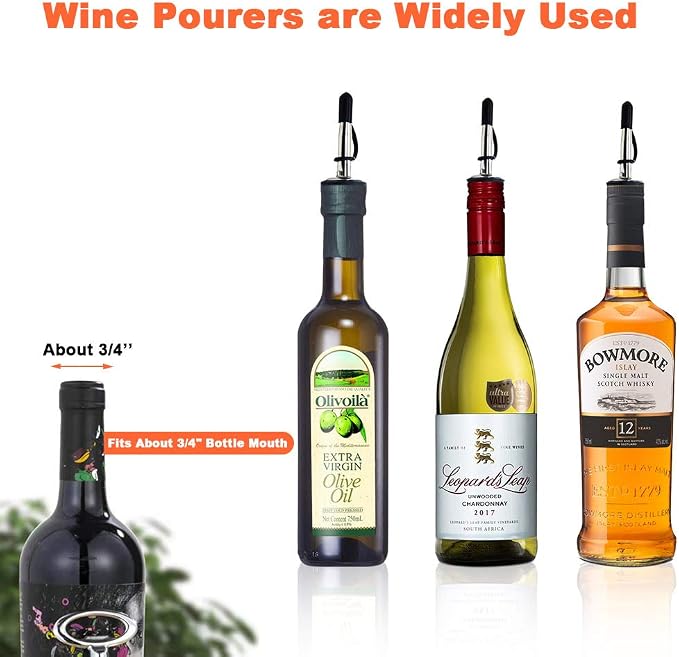 24PCS Liquor Pour Spout, Stainless Steel Bottle Pourers, - Image 2
