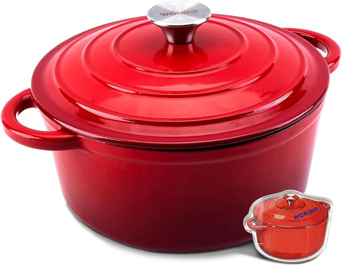 Enameled Cast Iron Dutch Oven by WOKINS