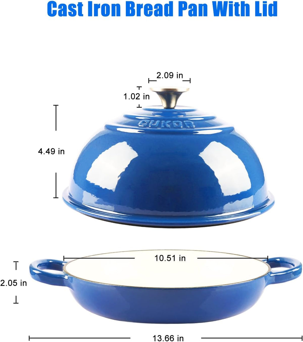 Dutch Oven for Sourdough Bread Baking, 7QT Enameled Cast Iron Dutch