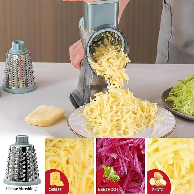 YOUCZON Rotary Cheese Grater Multi-Purpose Stainless Steel Cheese Shredder - Image 2