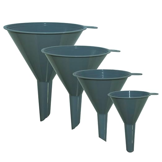 Plastic Funnels for Kitchen Use Set of 4, Food Grade Kitchen Funnel for Filling by KongNai