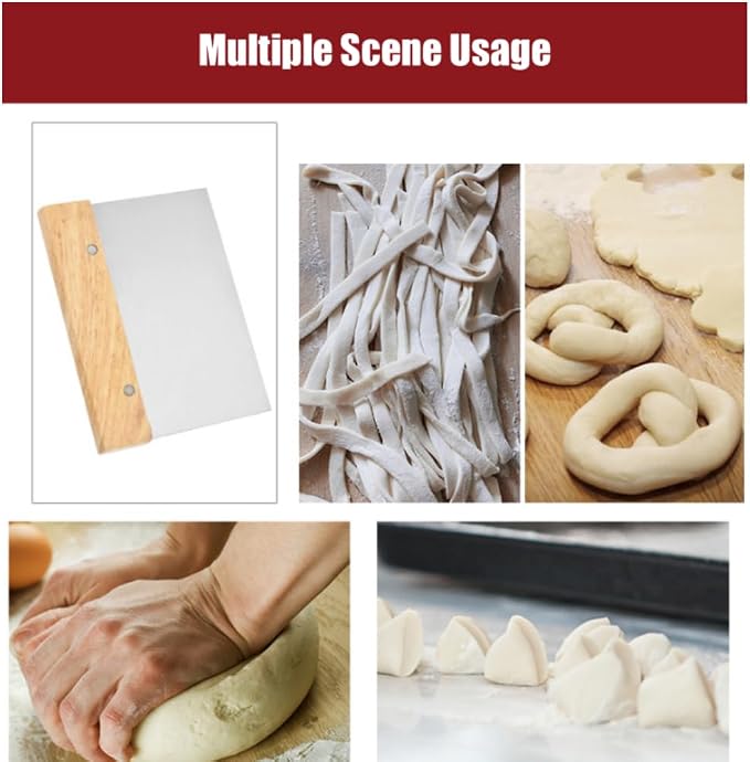 4 PCS Bench Scraper, Scraper Food Tool, Dough Scraper and Pastry Cutter - Image 3