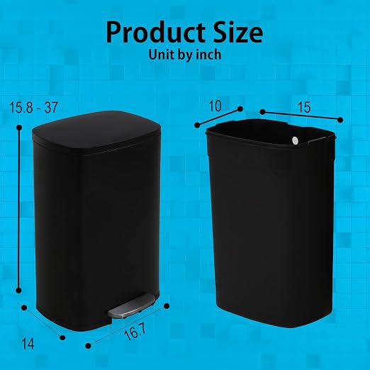 BestMassage 13 Gallon Stainless Steel Trash Can - Image 7