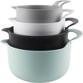 COOK WITH COLOR Nesting Plastic Mixing Bowl Set with Pour Spouts and Handles by CookwithColor