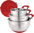 Hillbond Mixing Bowls with BPA Free Airtight Lids Nesting Bowls with Pour Spout by Hillbond