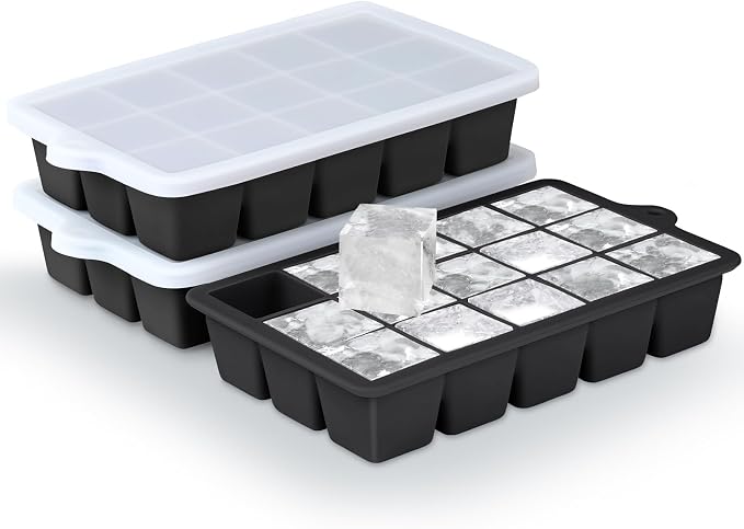 Silicone Ice Cube Trays 3Packs, Easy Release Ice Cube Molds by Unknown