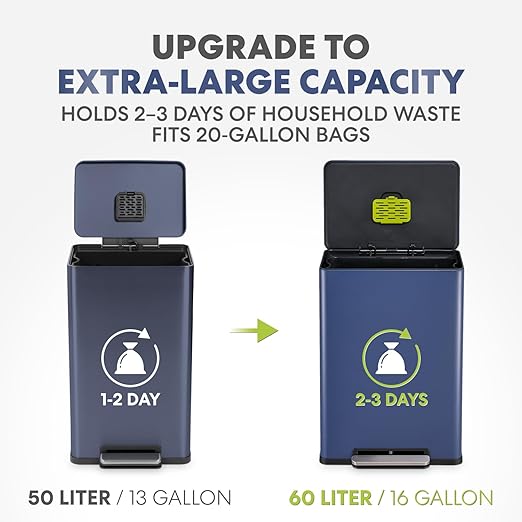 Simpli-Magic Infinity Edge 60 Liter / 16 Gallon Rectangular Hands-Free Extra - Image 2