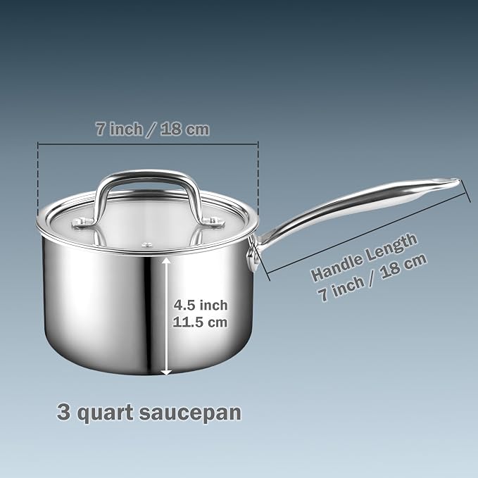 Cook N Home Stainless Steel Sauce Pan - Image 4
