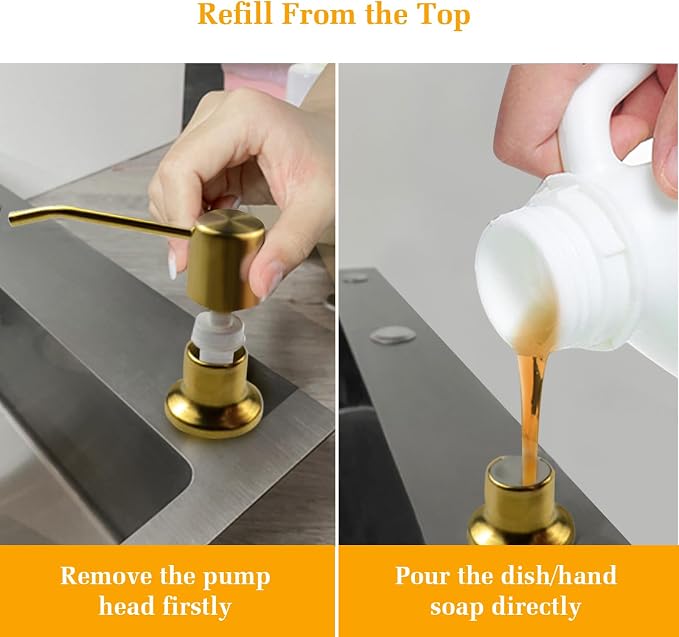 Soap Dispenser for Kitchen Sink, Built in Sink Soap Dispenser Lotion Dispenser - Image 8