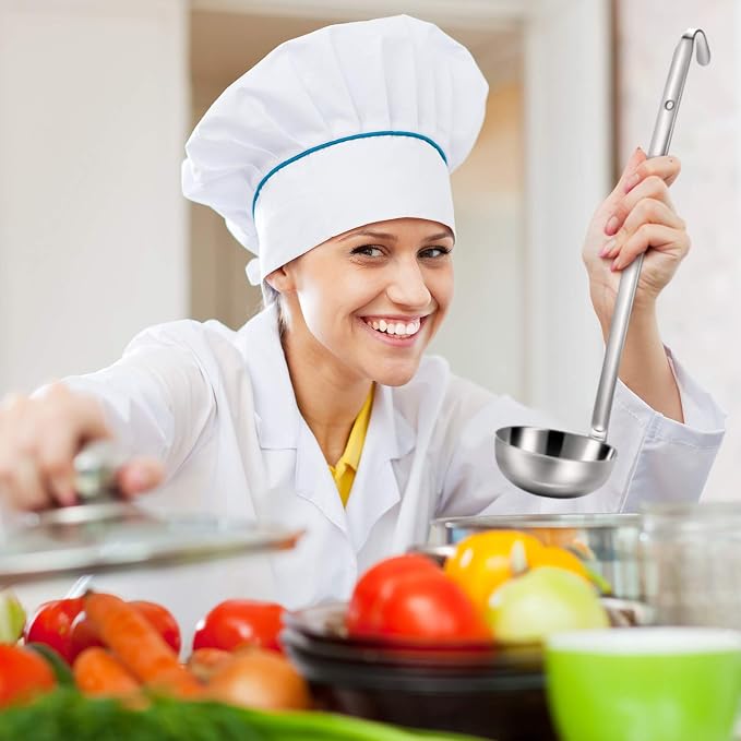 meekoo Stainless Steel Ladle Soup Handle Ladle - Image 6