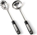 Stainless Steel Ladle and Pasta Server Set, Food-Grade Thickened Metal Soup by JULIPRO