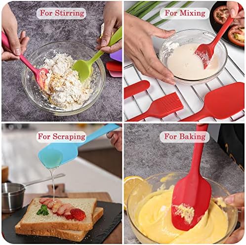 Silicone Spatula Set, Rubber Spoon Spatula for Baking, Heat Resistant