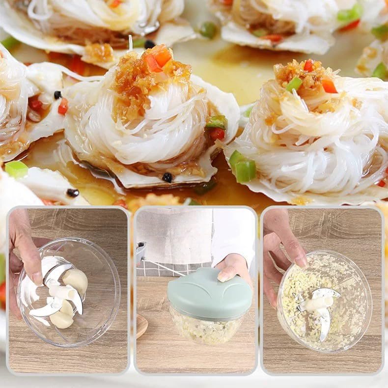 Onion Chopper, Vegetable, Garlic Kitchen Cutter with Container, Pull