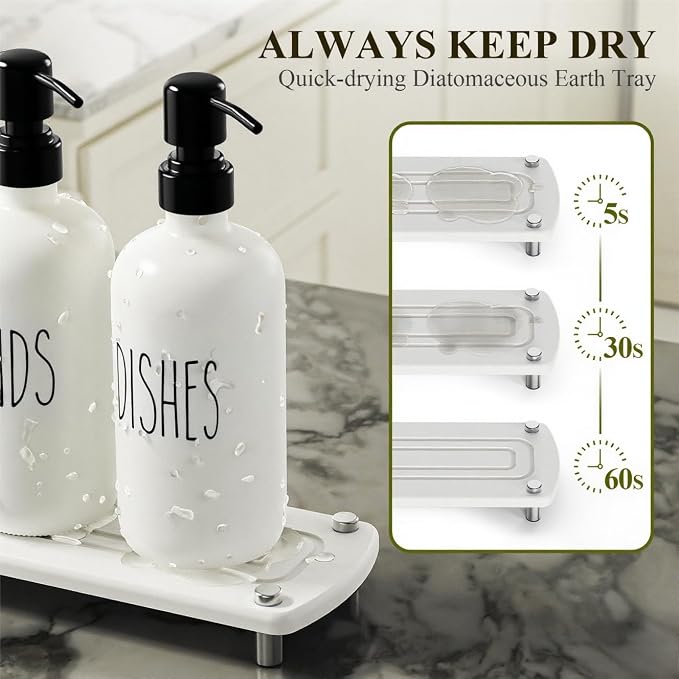 Cisily Kitchen Soap Dispenser Set Comes - Image 3
