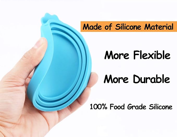 Comtim Pet Can Covers/6 Pack Silicone Dog Cat Food Can Lids/Universal Size Fit - Image 4