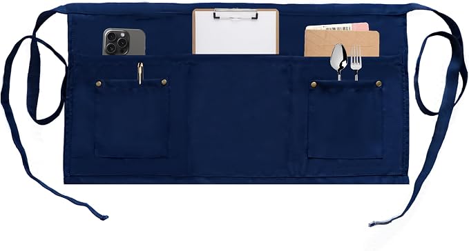 Server Apron with 5 Pockets by MIKIWELL